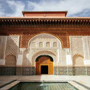 Visitors enjoying a half-guided tour in Marrakech Medina